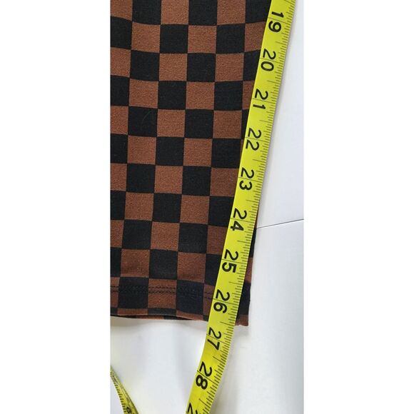 Sanctuary X Anthropologie Brown & Black Checkered Leggings Size S - Picture 6 of 9